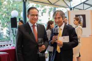 Brazilian Ambassador H E Mr Agemar de Mendonca Sanctos with Japanese Ambassador H E Mr Jun Yamada